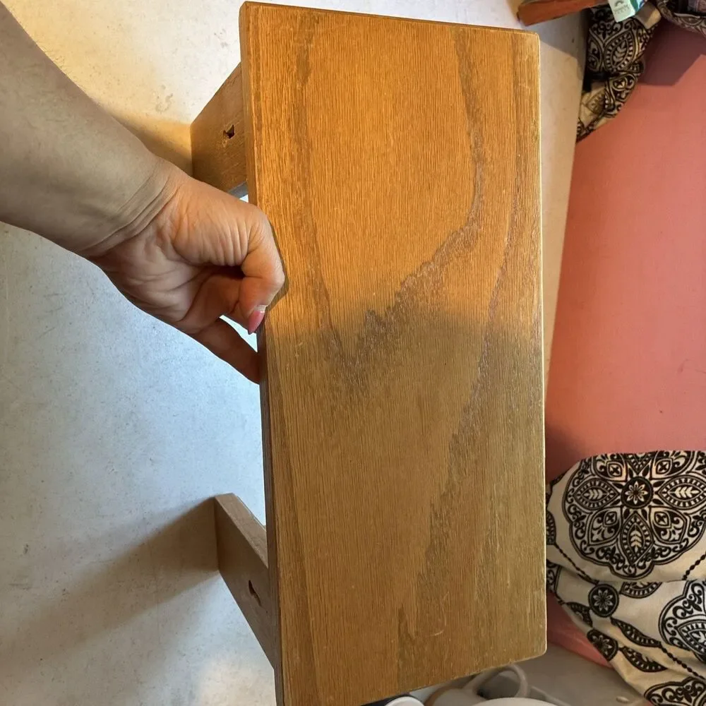 Vintage Wooden Shelf Thick And Weighted
